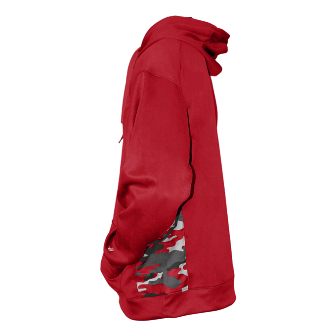 Badger Womens Camo C/B Sublimated Performance Fleece Hood - Image 2