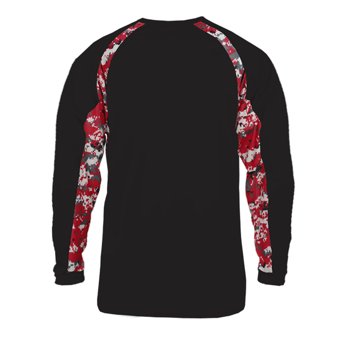 Badger Mens Digital Camo Hook Long Sleeve T-Shirt - Image 3