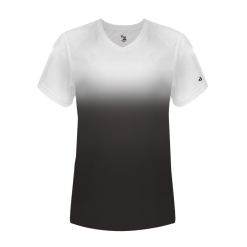 Badger Womens Ombre V-Neck Tee