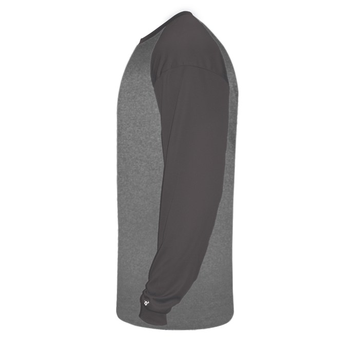 Badger Mens Tonal Sport Heather Long Sleeve Tee - Image 2