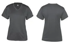 Badger Ladies Pro Heather Short Sleeve V-Neck Tee