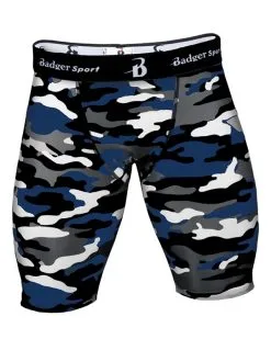 Badger Sport Mens 8" Camo Compression Short
