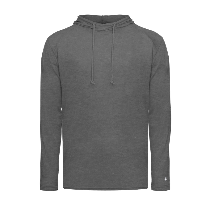 Badger Mens Tri-Blend Surplice Hood Tee
