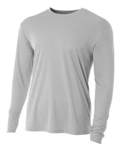 A4 Mens Cooling Performance Long Sleeve Volleyball Crew