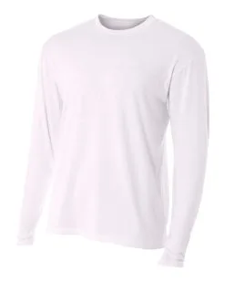 A4 Mens Fusion Cotton Long Sleeve Performance Volleyball Top