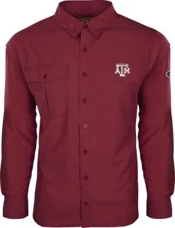 Drake Texas A&M L/S Flyewight Shirt