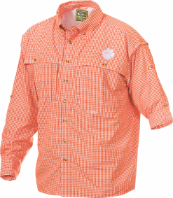 Drake Clemson Plaid Wingshooter's Shirt Long Sleeve