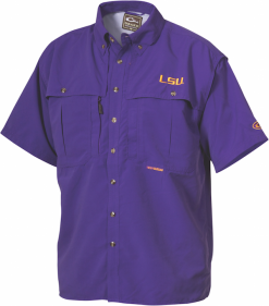 Drake LSU Cotton Wingshooter's Shirt Short Sleeve