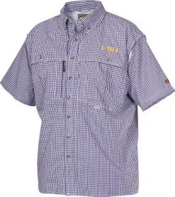 Drake LSU Plaid Wingshooter's Shirt Short Sleeve