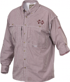 Drake Mississippi State Plaid Wingshooter's Shirt Long Sleeve