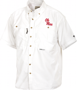 Drake Ole Miss Cotton Wingshooter's Shirt Short Sleeve