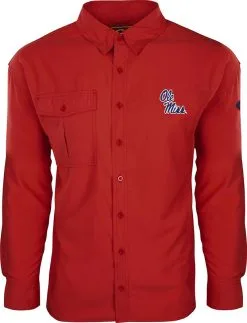 Drake Ole Miss L/S Flyewight Shirt