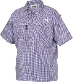 Drake TCU Plaid Wingshooter's Shirt Short Sleeve