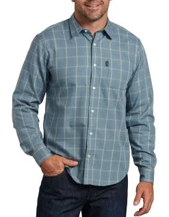 Dickies Mens X-Series Modern Fit Long Sleeve Yarn Dyed Plaid Shirt