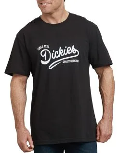 Dickies Mens Relaxed Fit Dickies Script Graphic T-Shirt