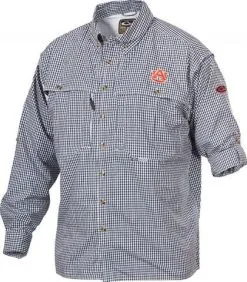 Drake Auburn Plaid Wingshooter's Shirt Long Sleeve