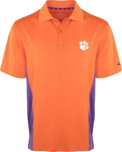 Drake Clemson Performance Stretch Polo With Mesh Sides